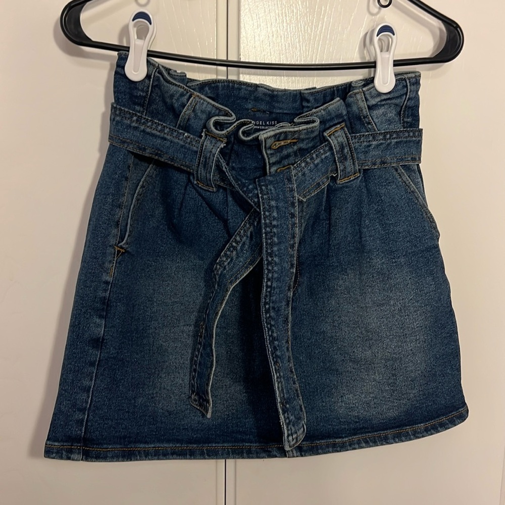 Denim mini skirt